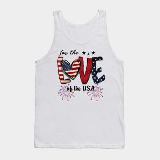 For The Love Of The USA Patriotic Design Tank Top